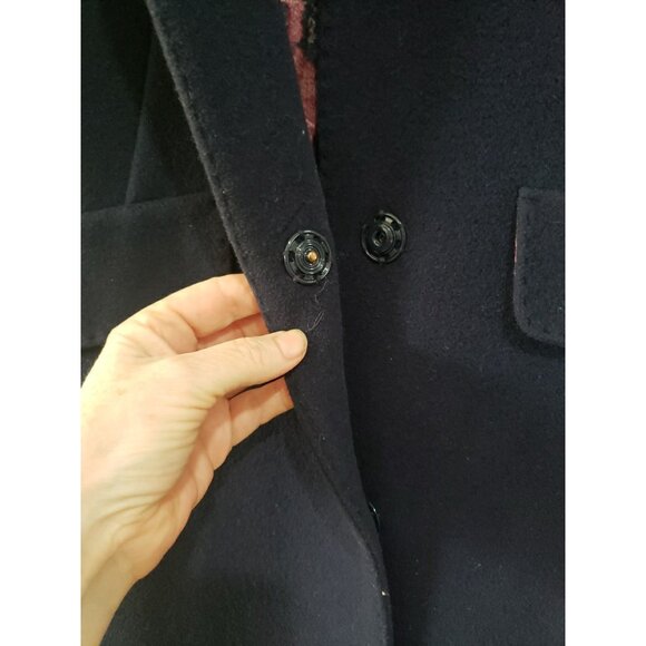 Cinzia Rocca Women’s Navy Blue Wool Cashmere Pea Coat Size 38 US 2 Italy - Picture 3 of 13